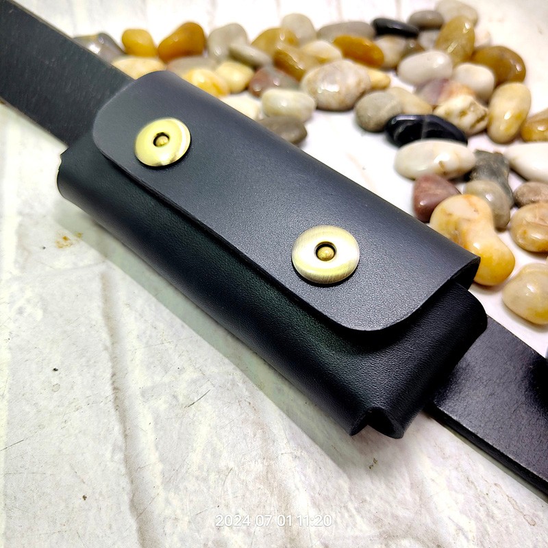 Edc Everyday Carry Knives - มีดพับได้แบบแนวนอนพร้อมที่ใส่เข็มขัดป้องกันมีดพับได้กระเป๋าคาดเอวปลอกมีดหนังแท้ปรับแต่งได้ MT-JD2