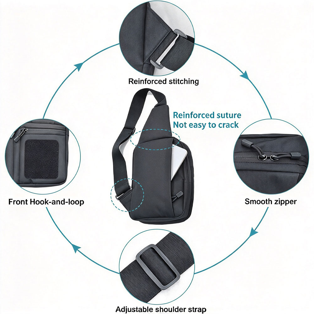 กระเป๋าสะพายข้างสำหรับปืนพกแบบ - Edc Concealed Carry Sling Bag บทวิจารณ์และราคา