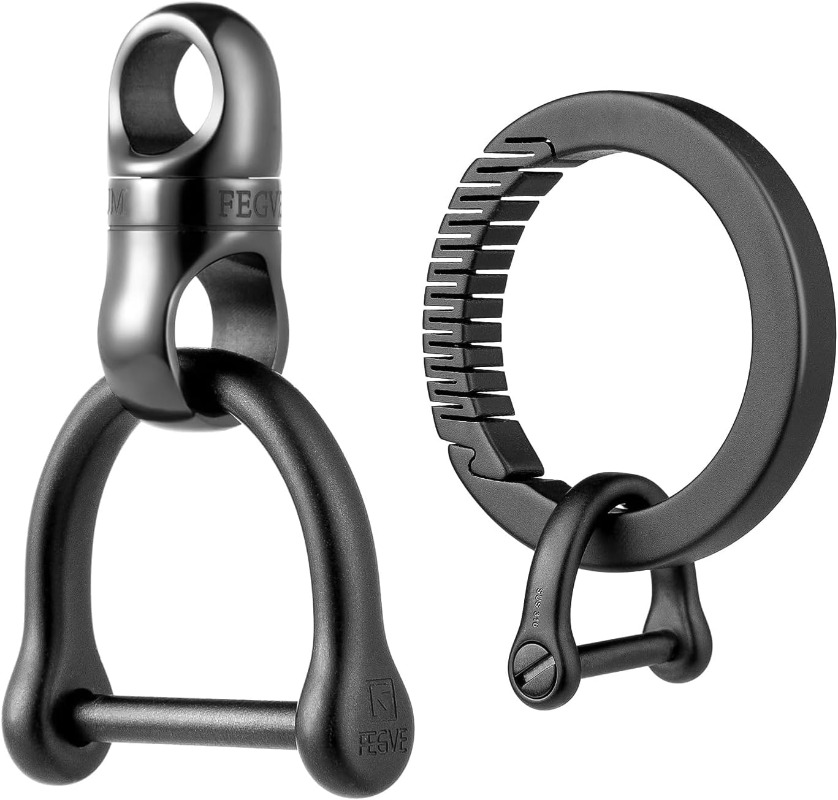 พวงกุญแจไทเทเนียมพร้อมคลิปคารา - Edc Carry Clip บทวิจารณ์และราคา