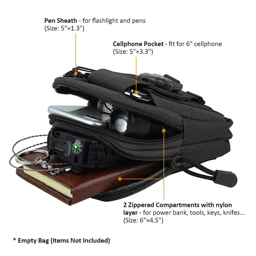 อุปกรณ์กลางแจ้ง เครื่องมือ อุป - Edc Carry Fanny Pack บทวิจารณ์และราคา